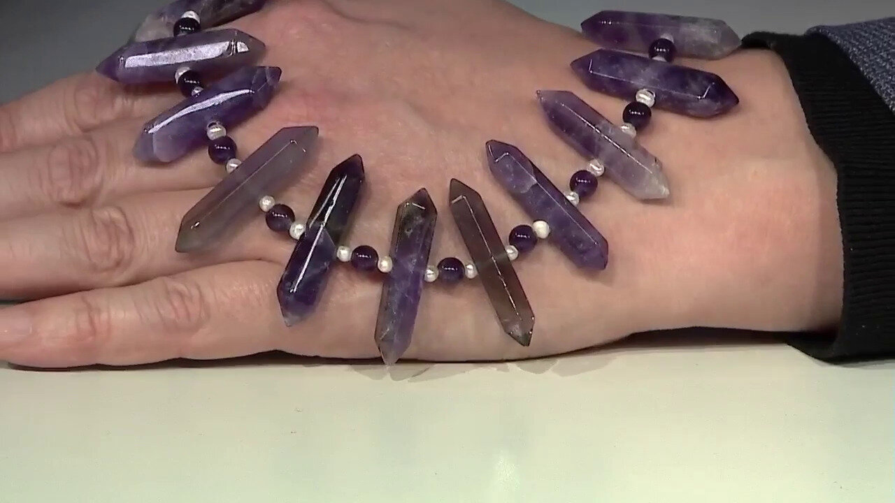 Video Amethyst Silver Necklace