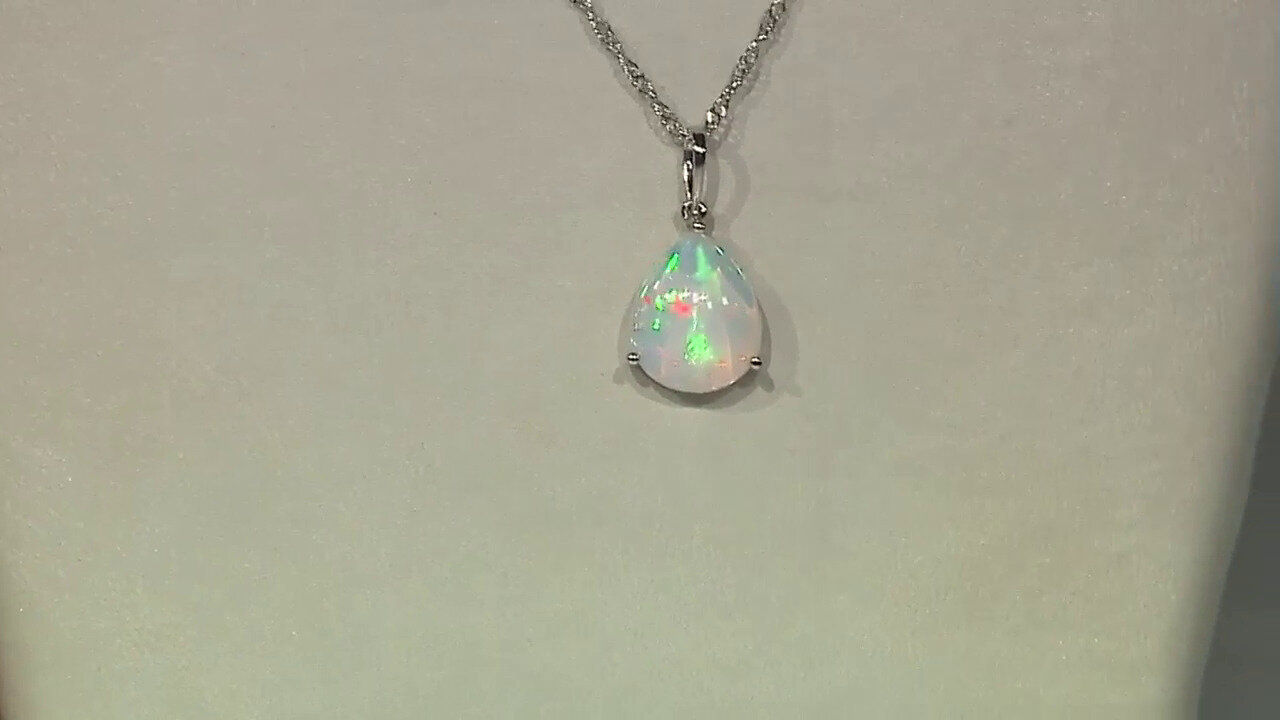 Video Welo Opal Platinum Pendant