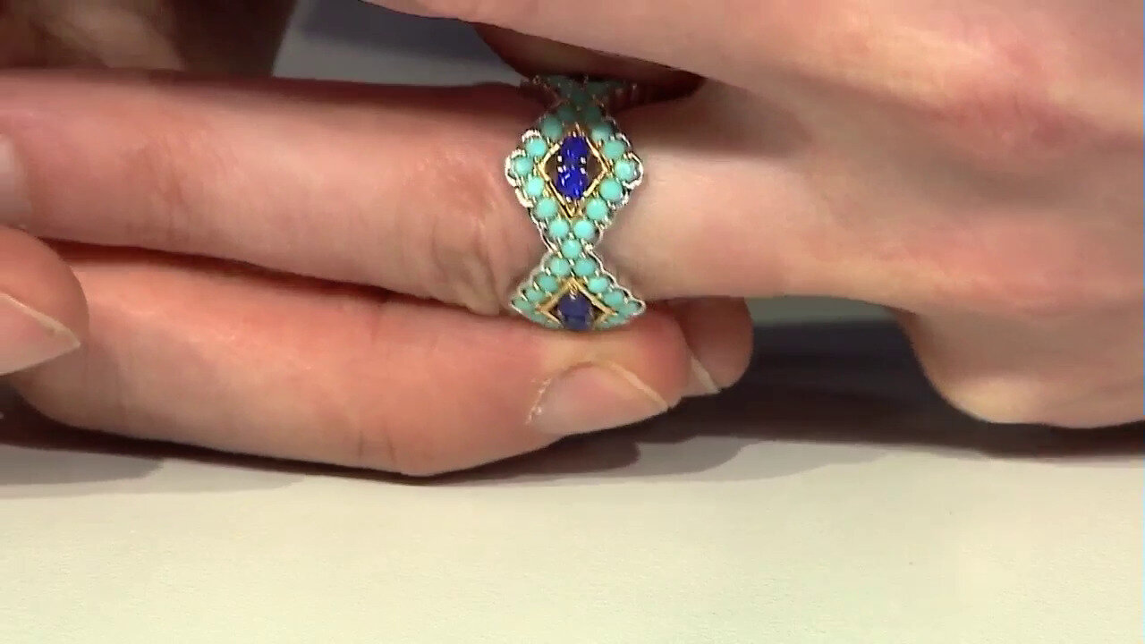 Video Bague en argent et Spinelle bleu cobalt (Gems en Vogue)