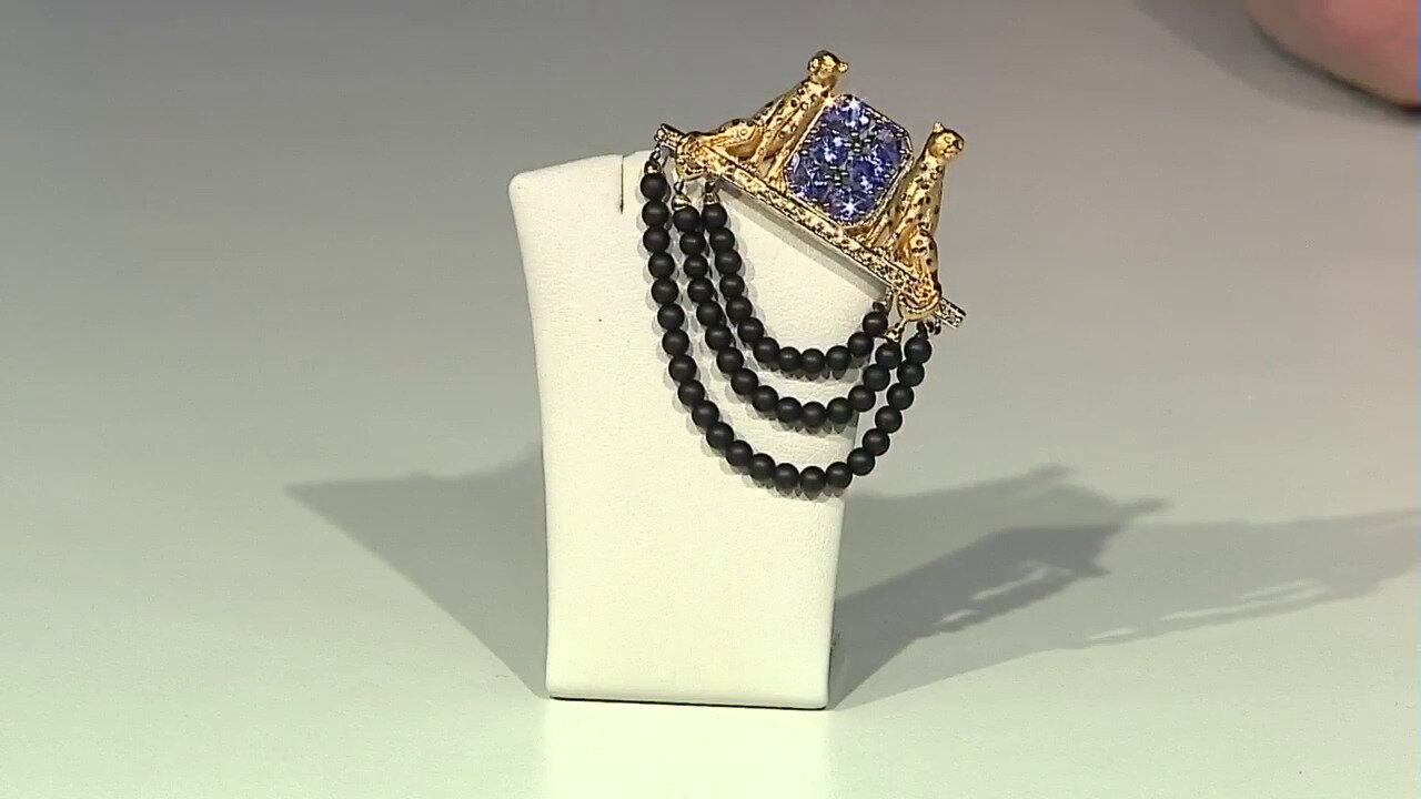 Video Tanzanite Silver Brooch (Gems en Vogue)