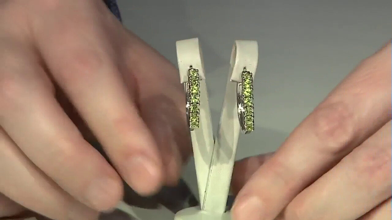 Video Boucles d'oreilles en argent et Péridot