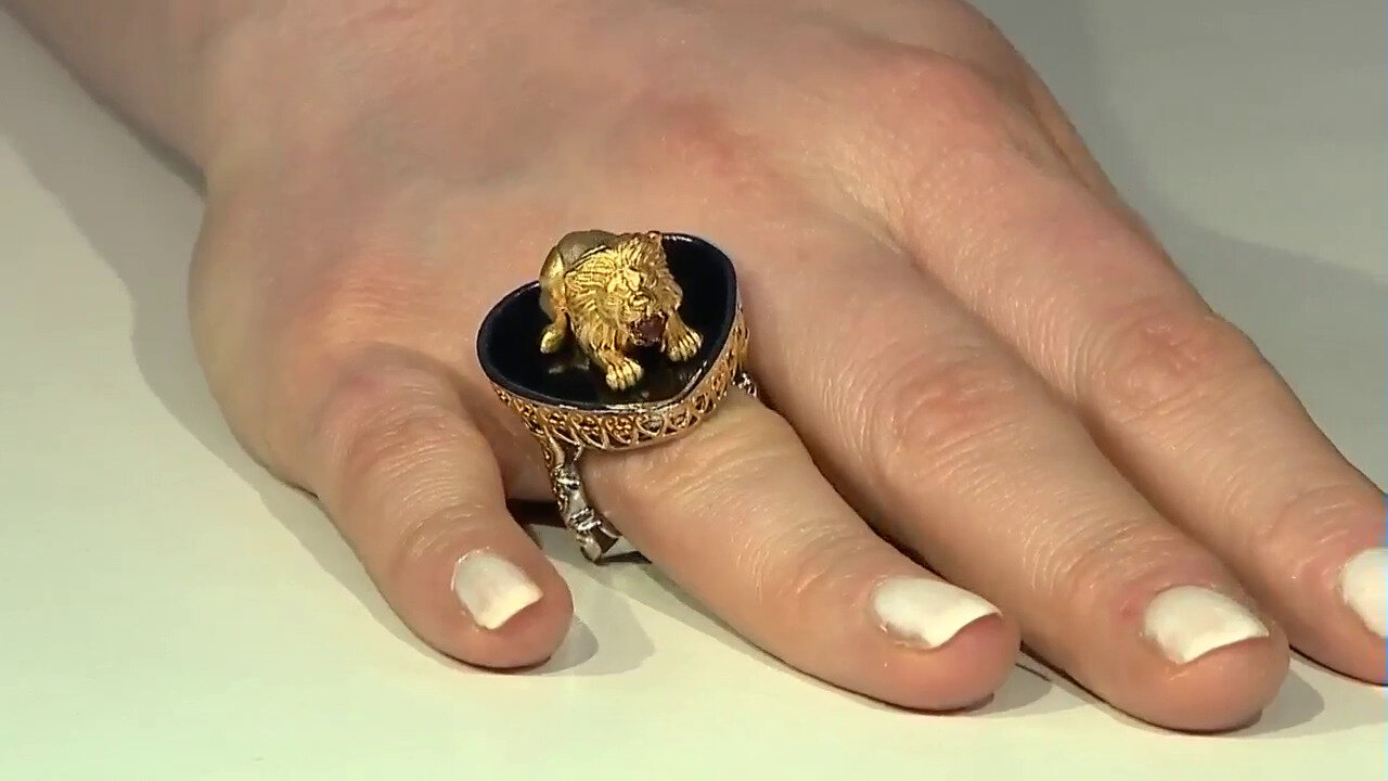 Video Black Onyx Silver Ring (Gems en Vogue)