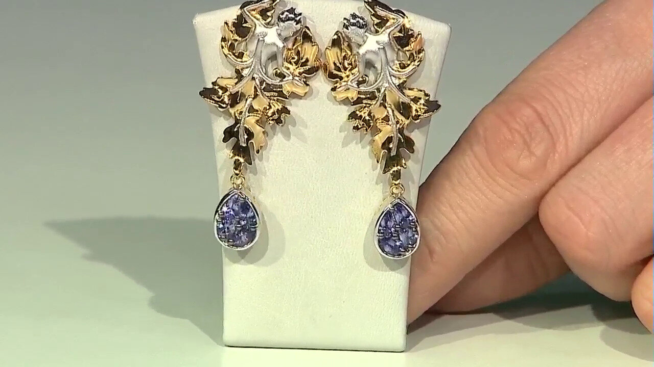 Video Boucles d'oreilles en argent et Tanzanite (Gems en Vogue)
