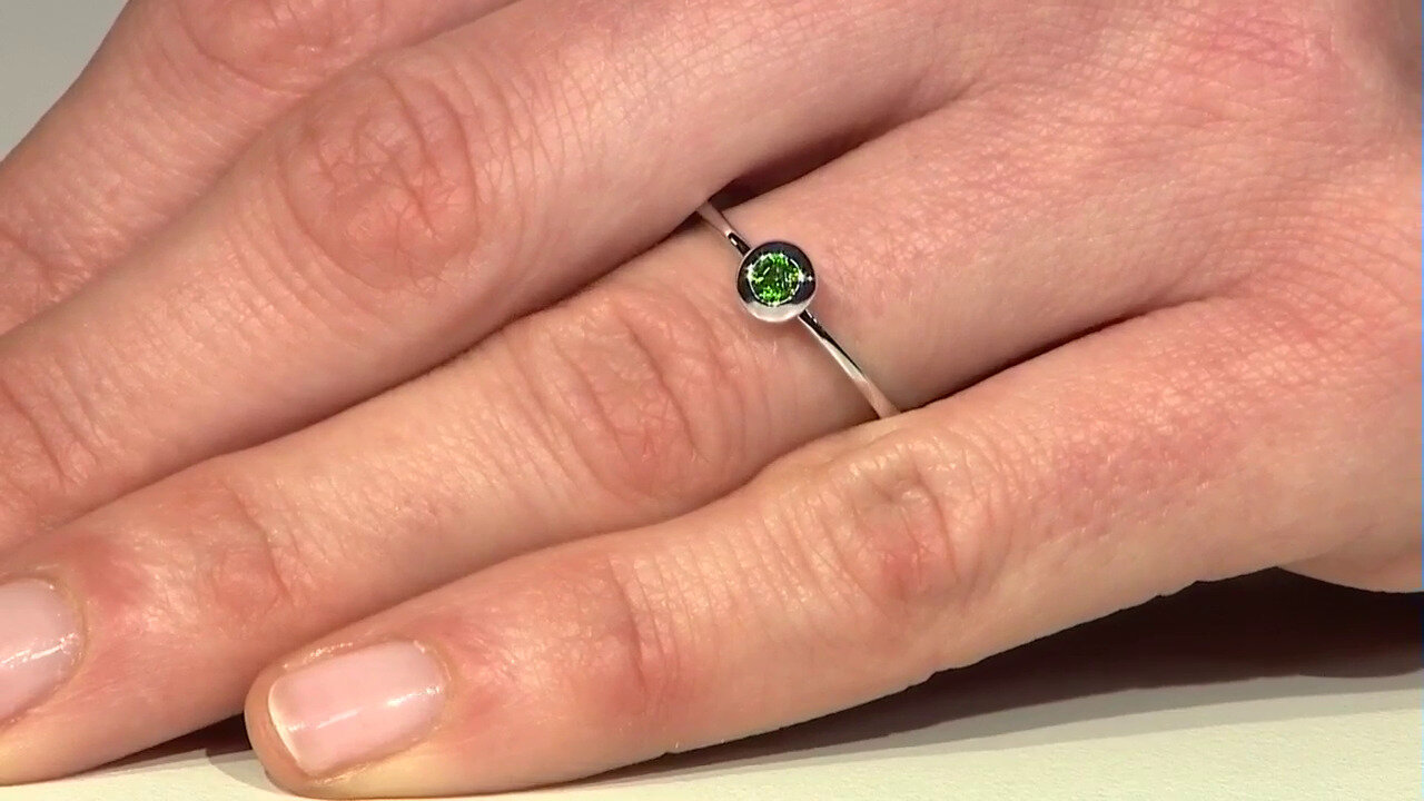 Video Russian Diopside Silver Ring