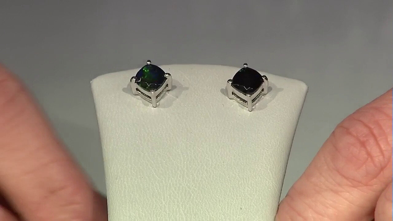 Video Mezezo Opal Silver Earrings