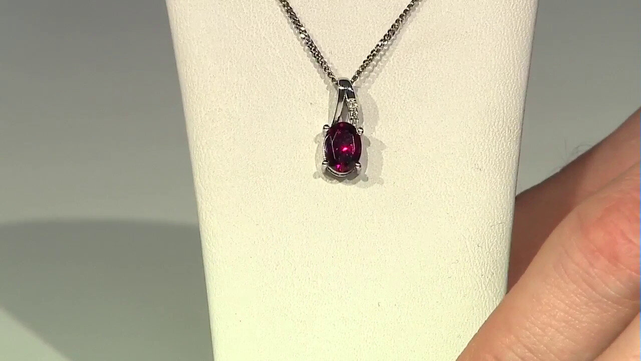 Video Rhodolite Silver Pendant