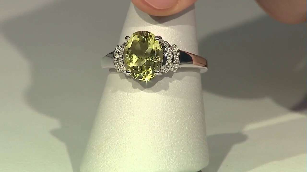 Video Lemon Quartz Silver Ring