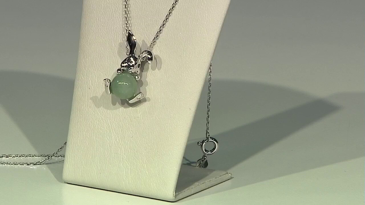 Video Green Aventurine Silver Necklace