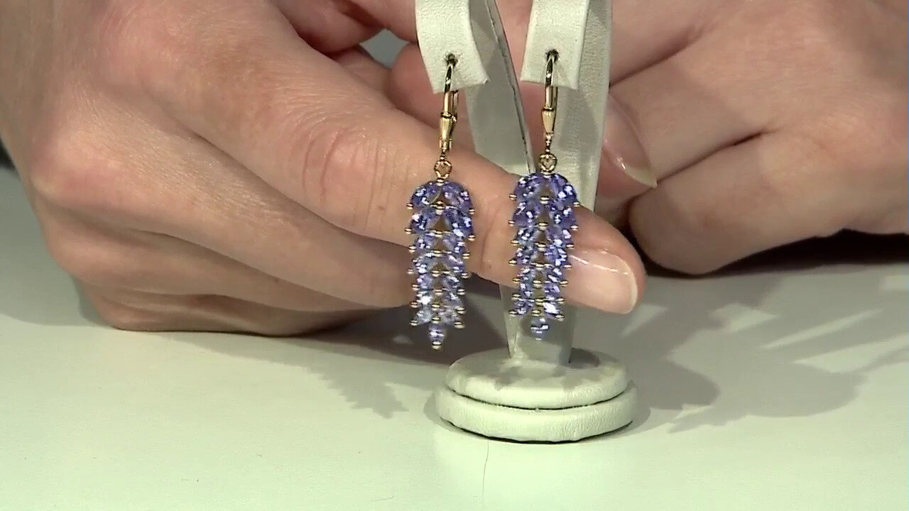 Video Tanzanite Silver Earrings