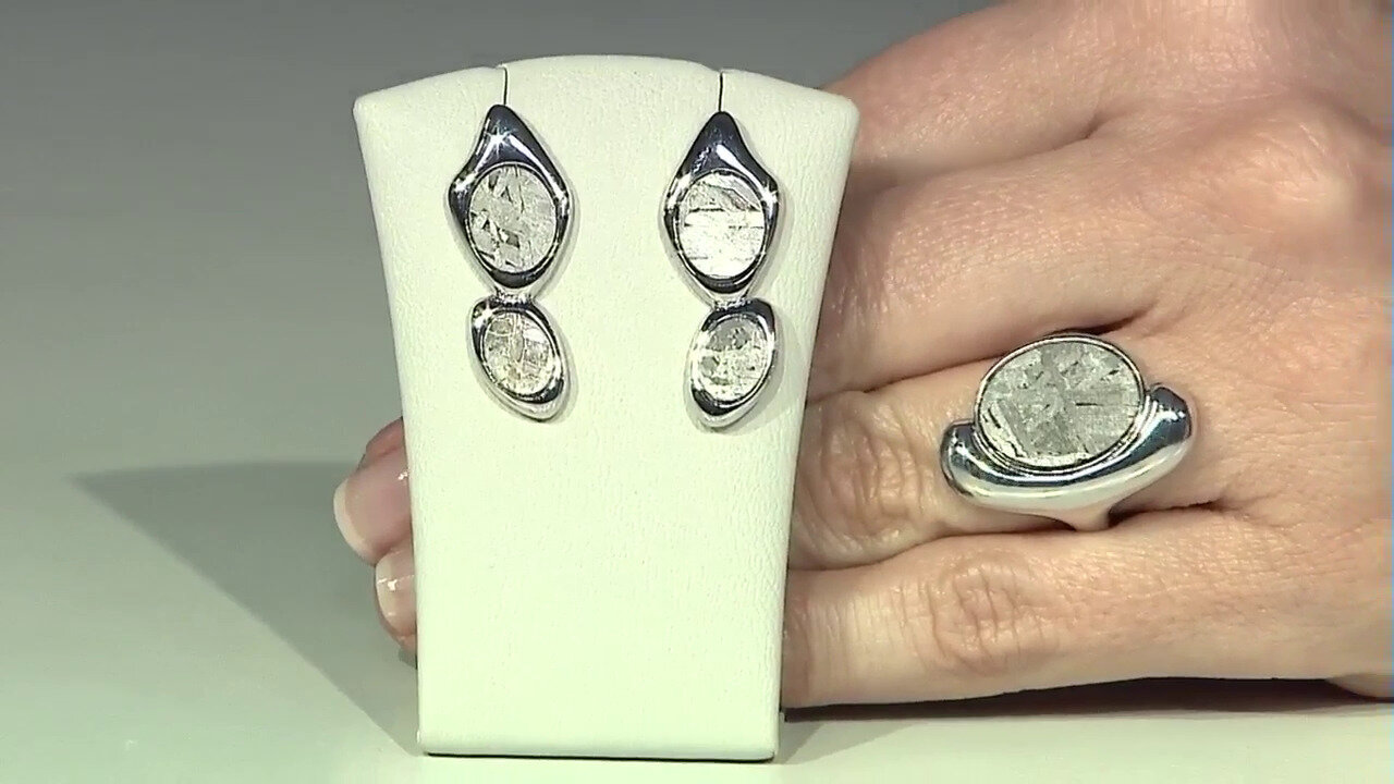 Video Aletai-Meteorite Silver Earrings