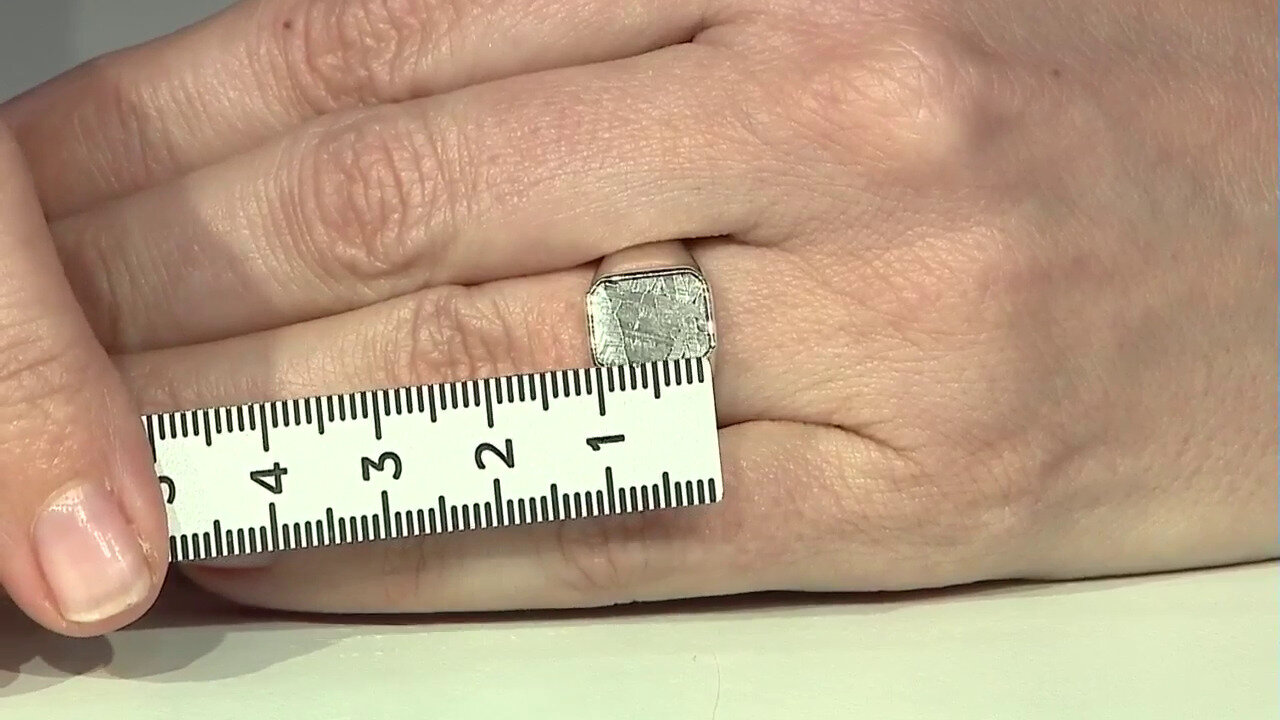 Video Anillo en plata con Meteorito Aletai