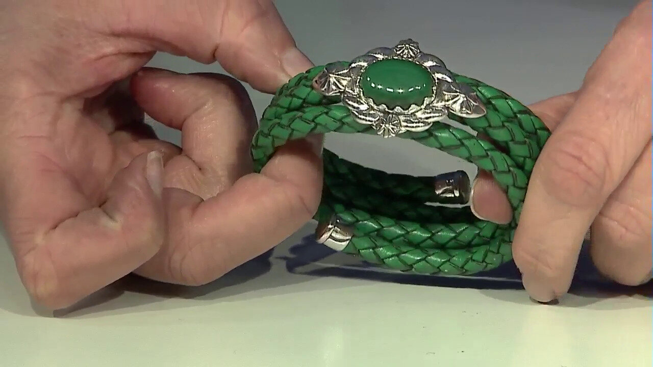 Video Malachite Silver Bracelet (Desert Chic)