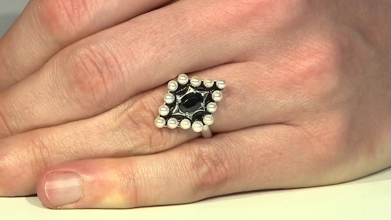 Video Anillo en plata con Espinela negra (Remy Rotenier)
