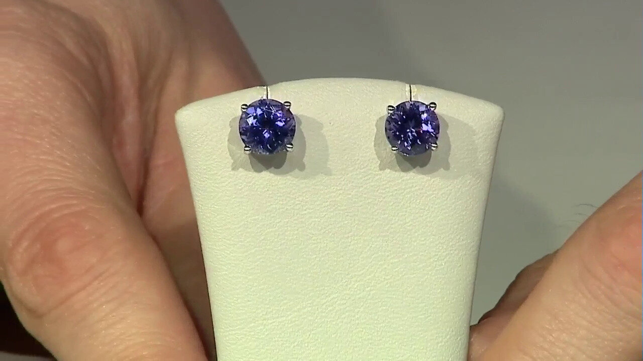 Video 14K AAA Tanzanite Gold Earrings (CIRARI)