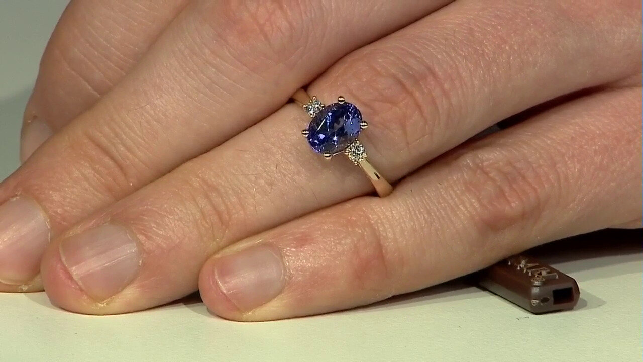 Video 14K AAA Tanzanite Gold Ring (CIRARI)