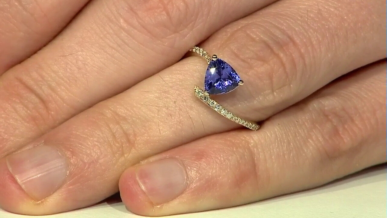 Video 14K AAA Tanzanite Gold Ring (CIRARI)