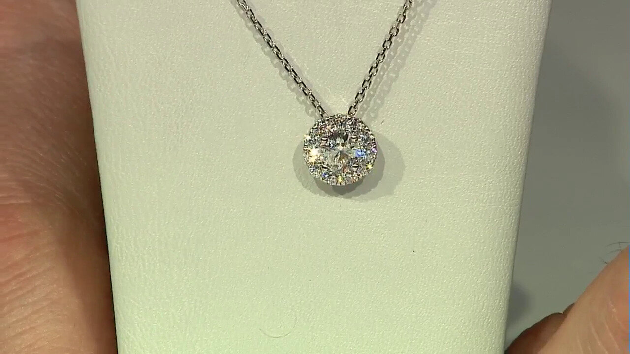 Video 14K SI2 (H) Diamond Gold Necklace (CIRARI)