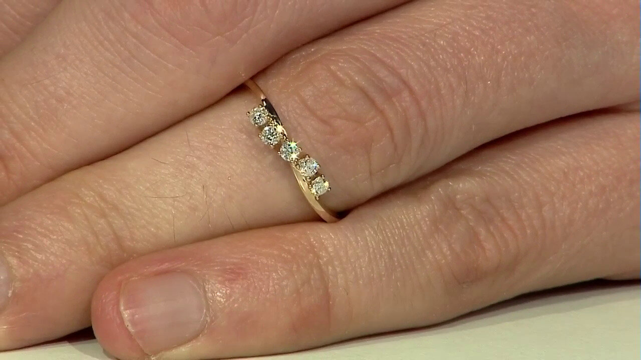 Video 14K SI2 (H) Diamond Gold Ring (CIRARI)