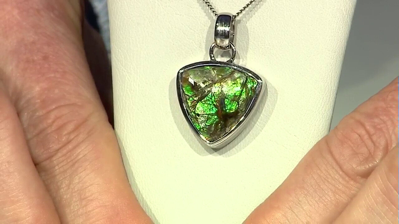 Video Ammolite Silver Pendant