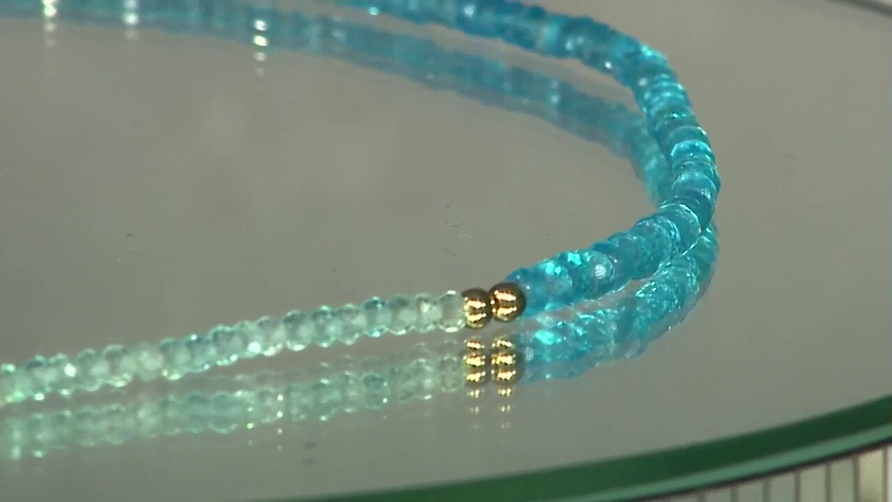 Video Neon Blue Apatite Silver Necklace