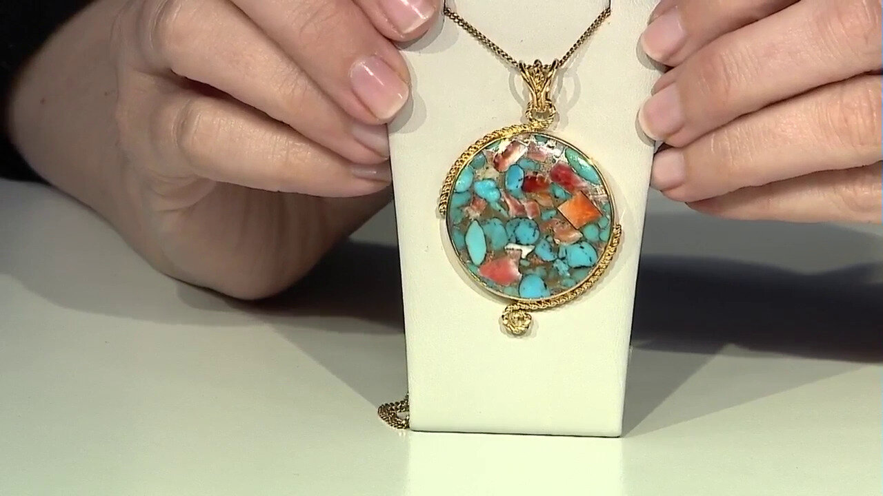 Video Multi Gem Silver Pendant