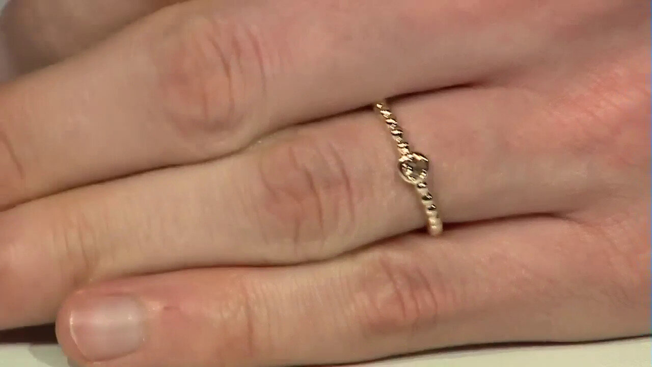Video Anillo en oro con Diamante I3 champán (de Melo)