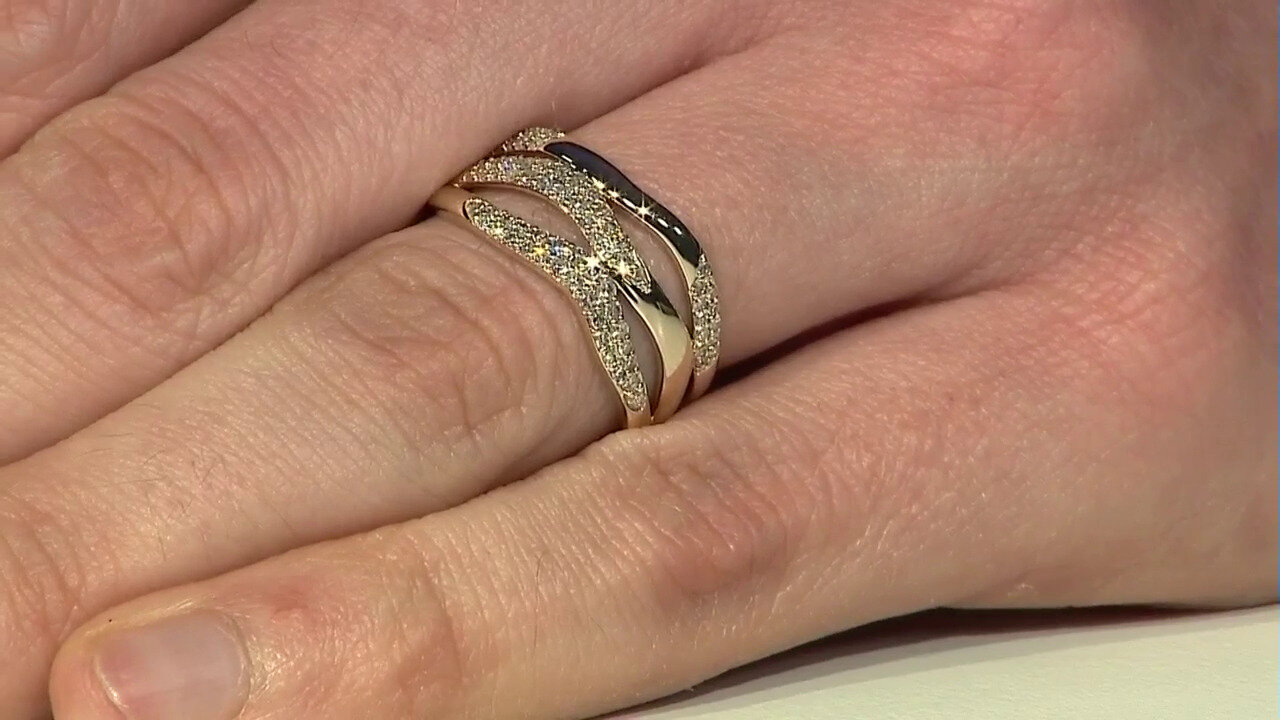 Video 9K I2 (I) Diamond Gold Ring (de Melo)