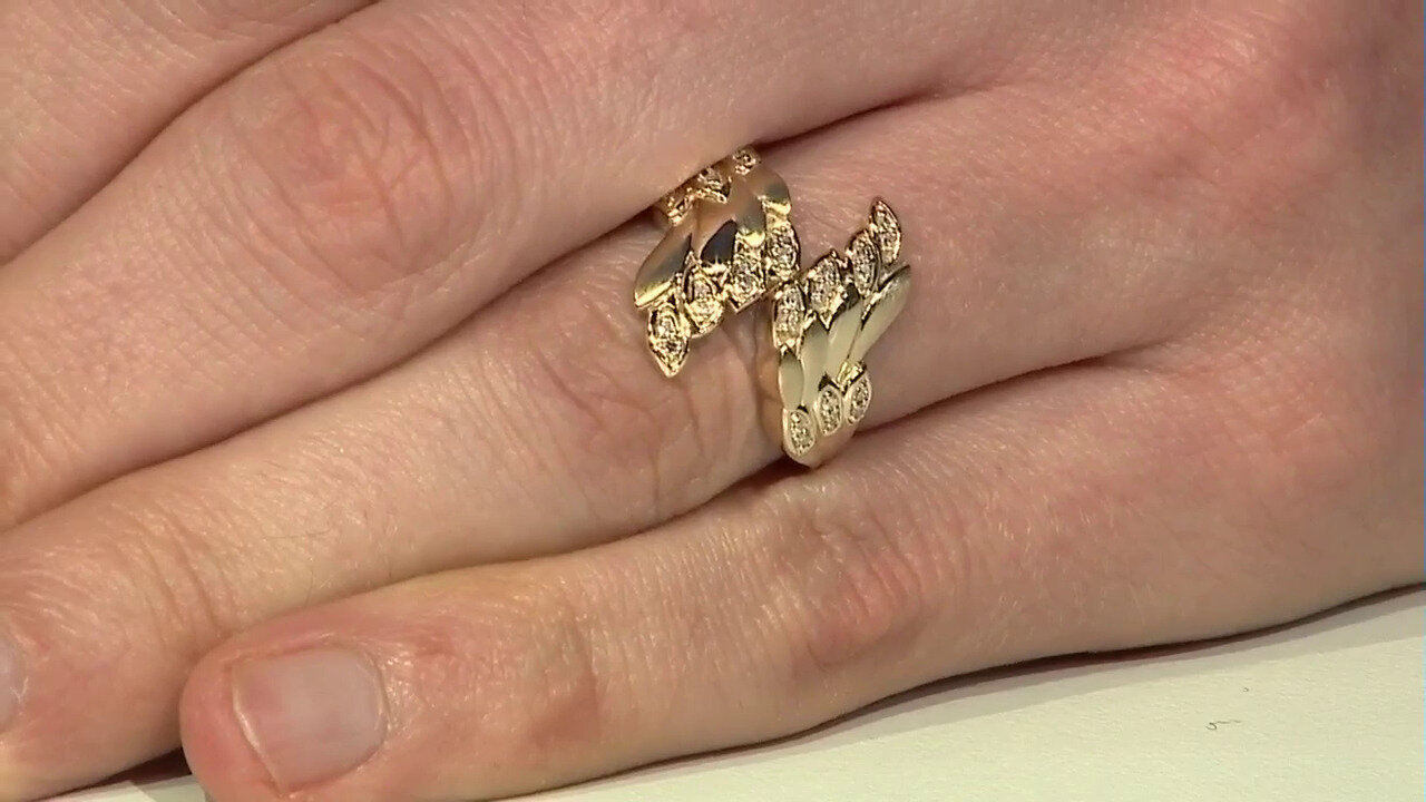 Video 9K I2 (I) Diamond Gold Ring (de Melo)