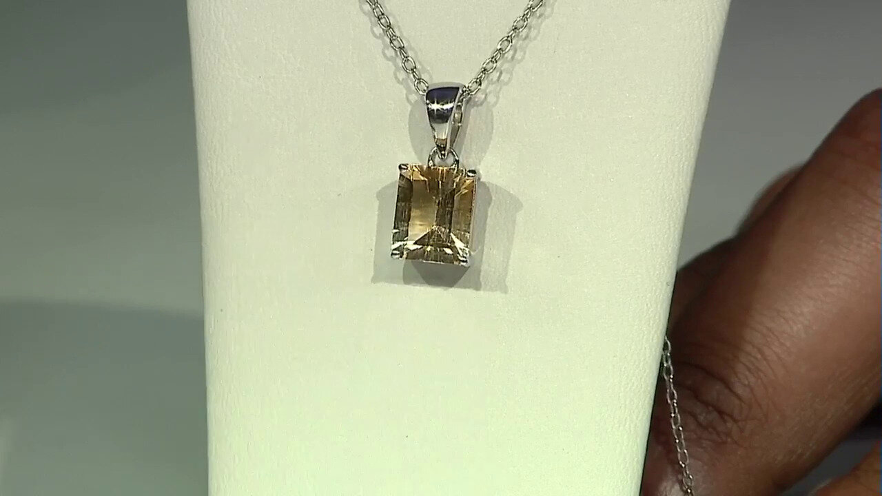 Video Bi Colour Citrine Silver Pendant