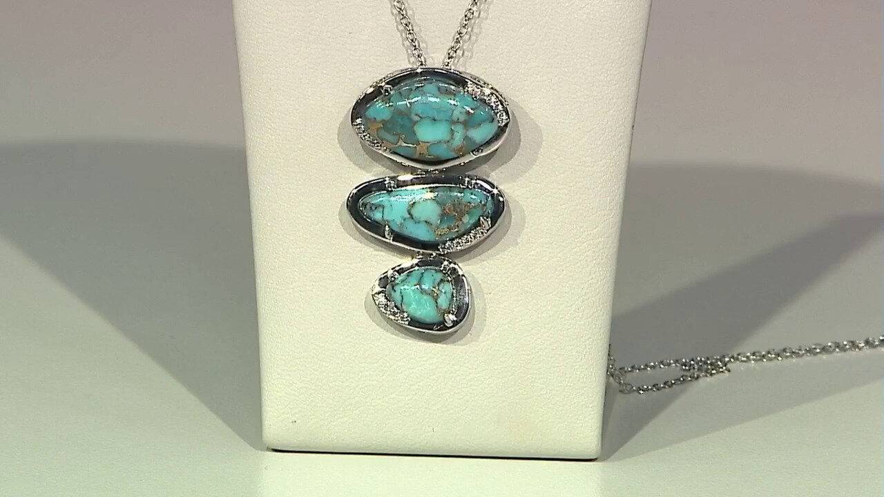 Video Mojave Blue Copper Turquoise Silver Necklace (Faszination Türkis)