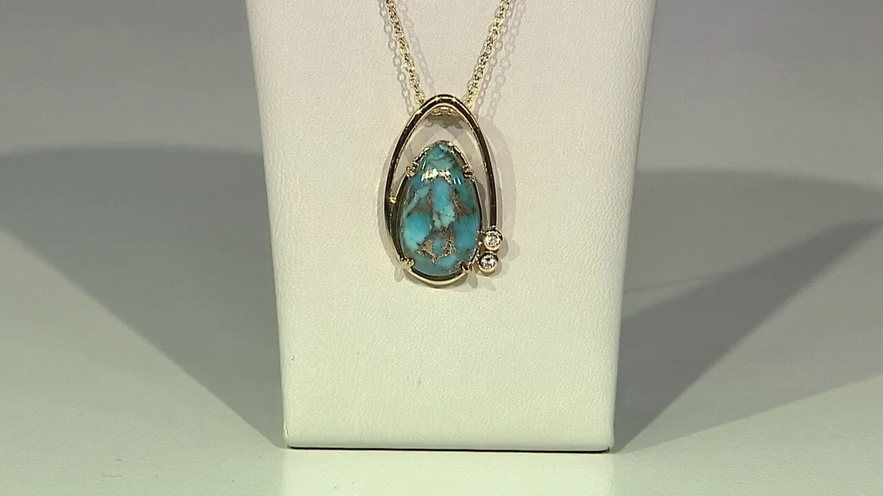 Video Mojave Blue Copper Turquoise Silver Necklace (Faszination Türkis)