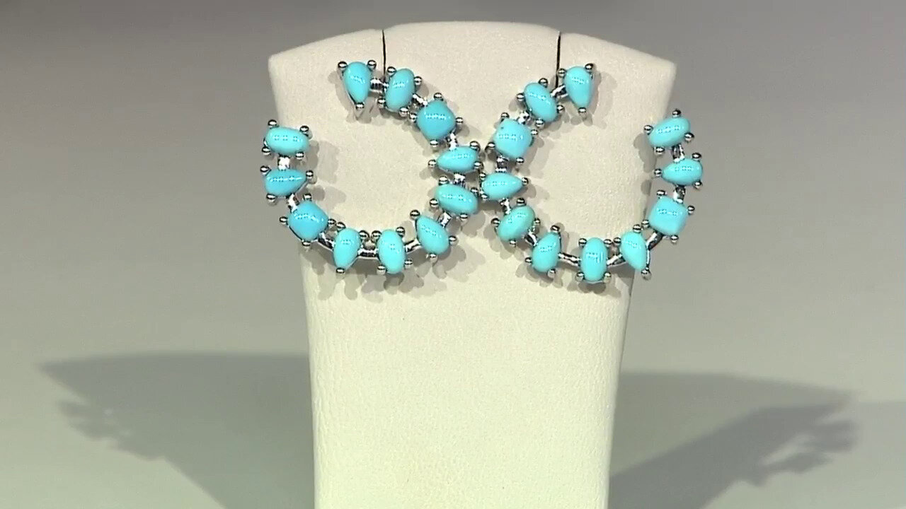 Video Sleeping Beauty Turquoise Silver Earrings (Faszination Türkis)