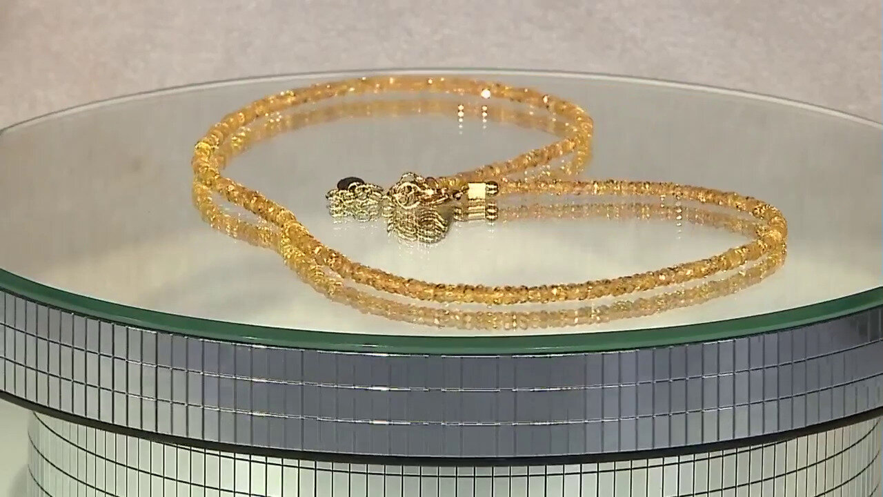 Video Yellow Sapphire Silver Necklace