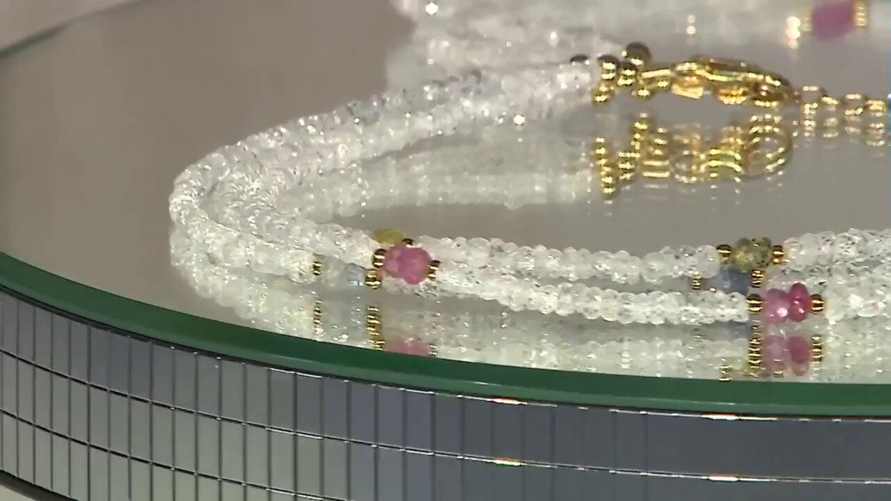 Video Collier en argent et Saphir blanc