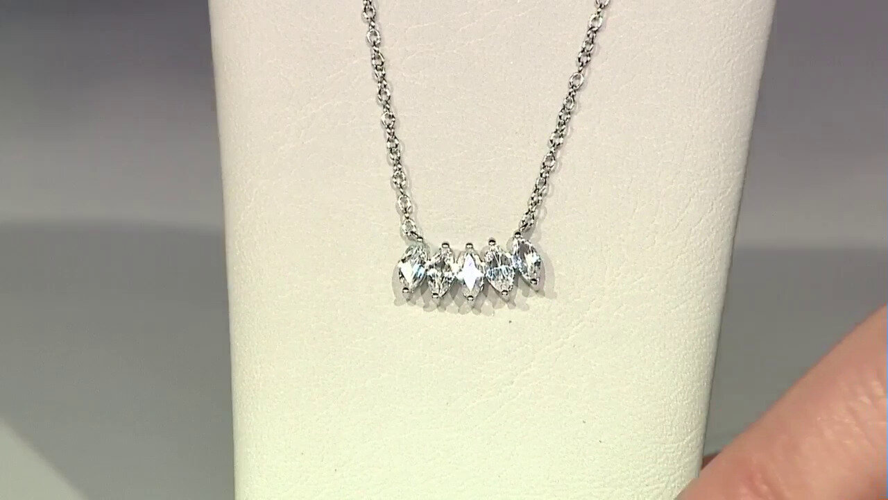 Video White Topaz Silver Necklace