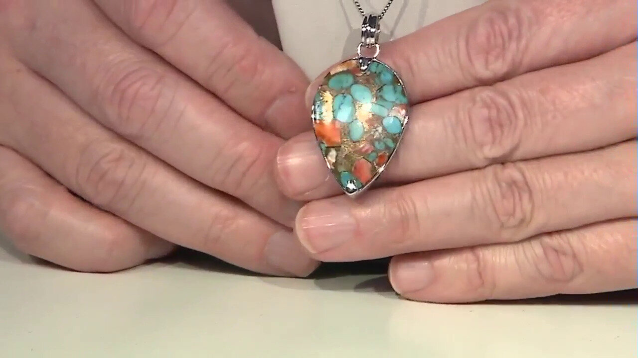 Video Multi Gem Silver Pendant