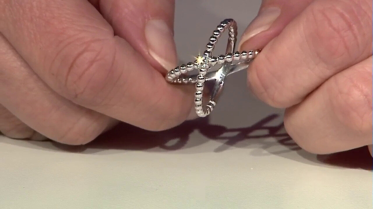 Video Anello in argento con Diamante I2 (H) (de Melo)