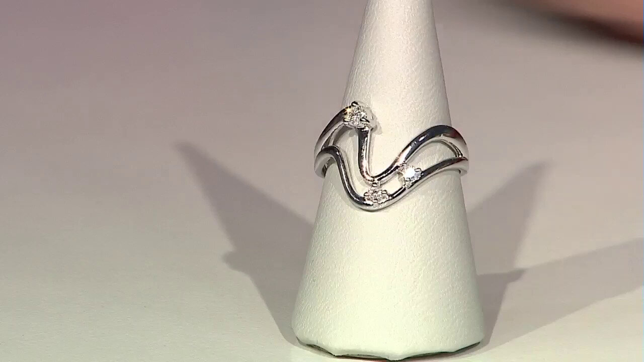 Video I2 (H) Diamond Silver Ring (de Melo)