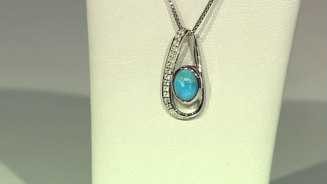 Video Kingman Blue Mojave Turquoise Silver Pendant