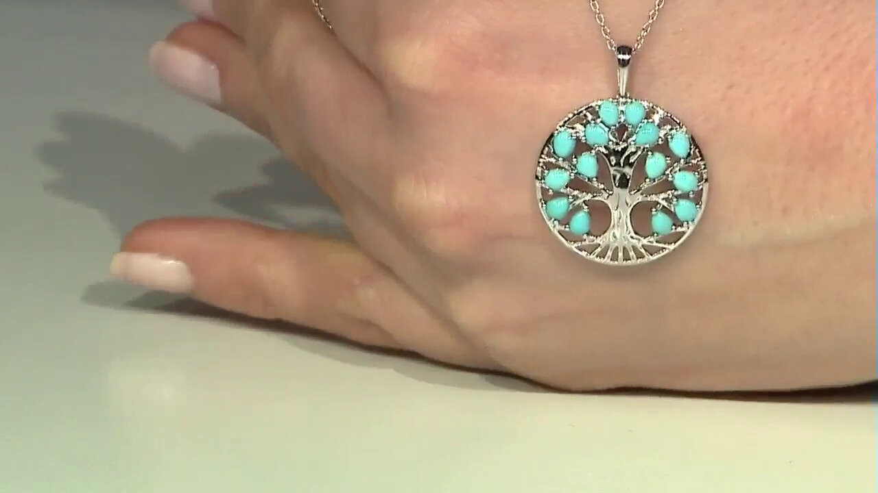 Video Sleeping Beauty Turquoise Silver Pendant