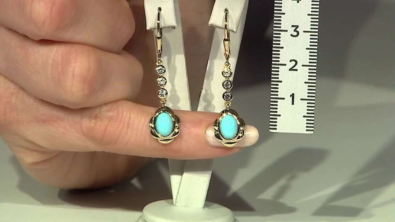 Video Sleeping Beauty Turquoise Silver Earrings