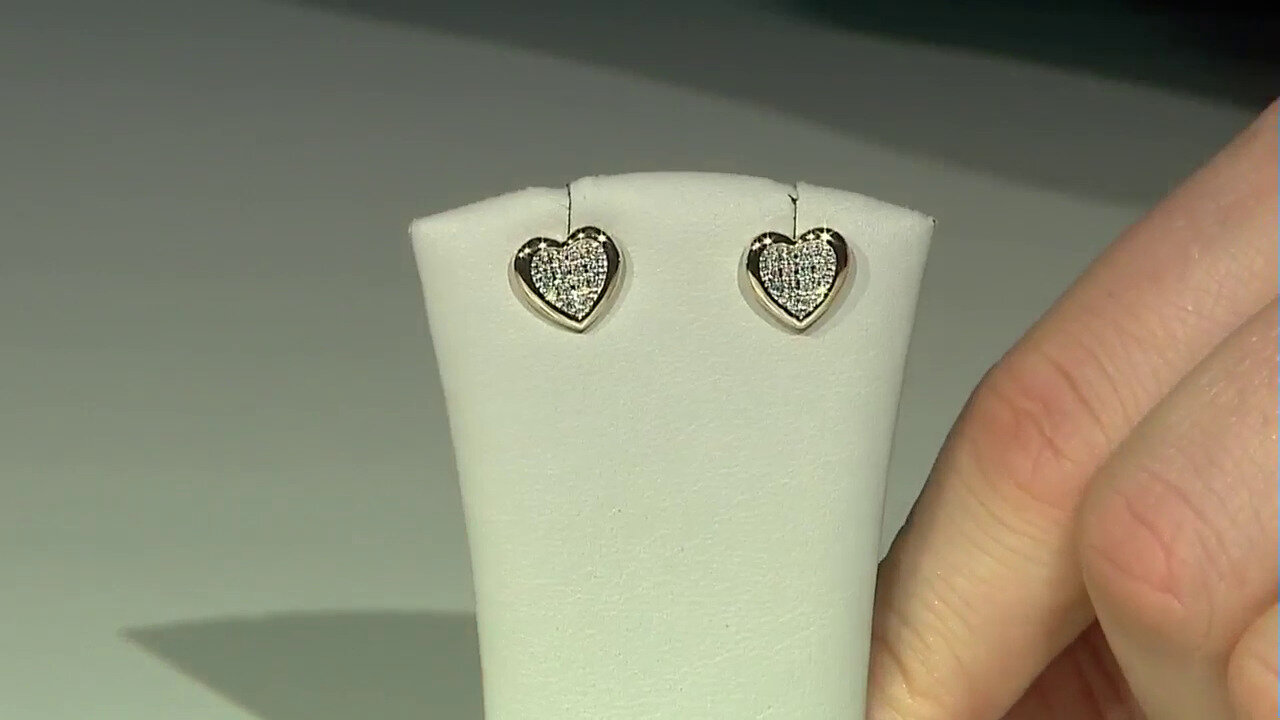 Video 9K SI1 (G) Diamond Gold Earrings (Annette)