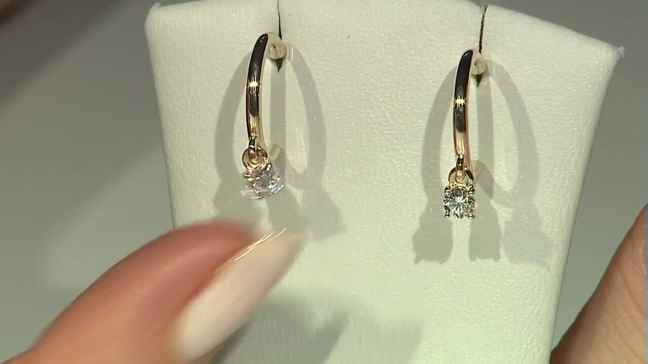 Video Boucles d'oreilles en or et Diamant SI1 (G) (Annette)