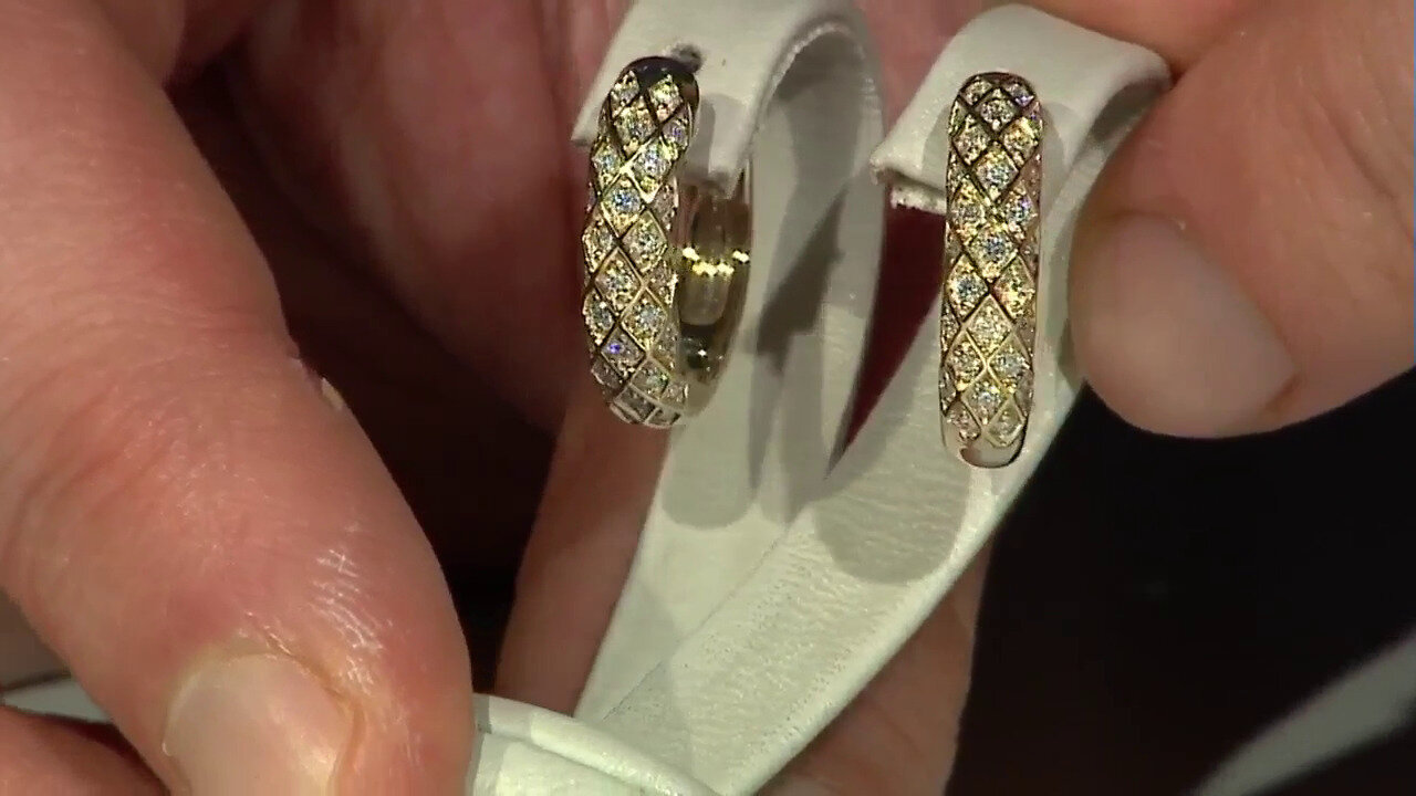 Video 9K SI1 (G) Diamond Gold Earrings (Annette)