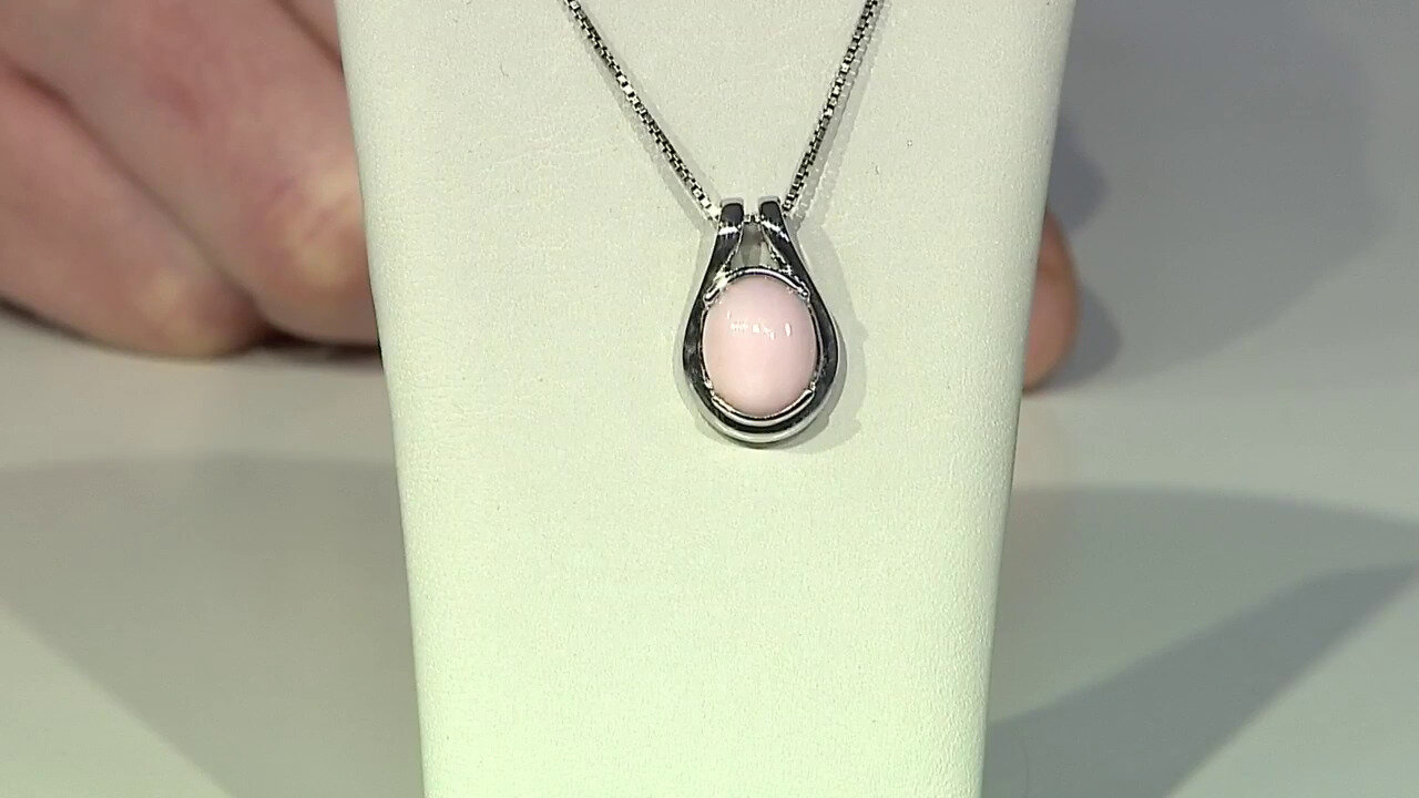 Video Machu Picchu Pink Opal Silver Pendant