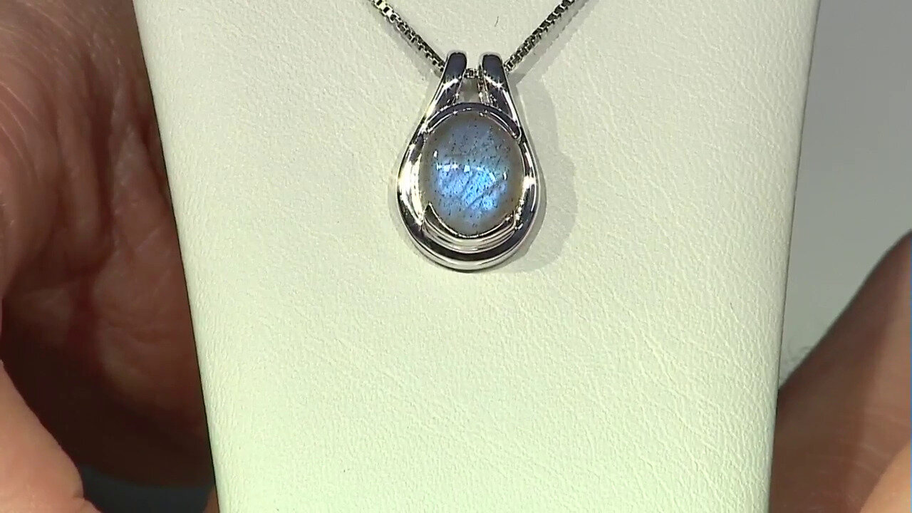 Video Labradorite Silver Pendant