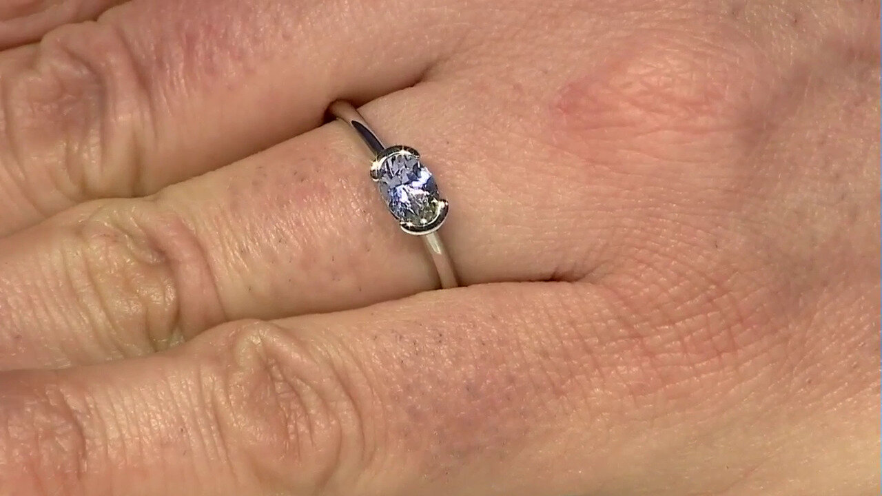 Video Unheated Tanzanite Silver Ring