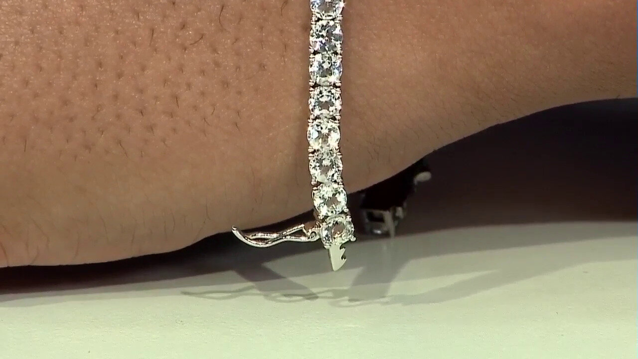 Video White Topaz Silver Bracelet