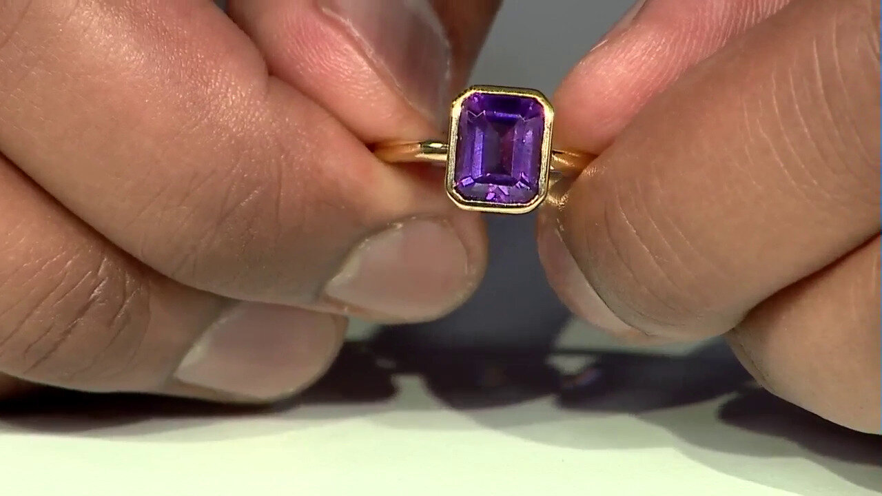 Video Zambian Amethyst Silver Ring