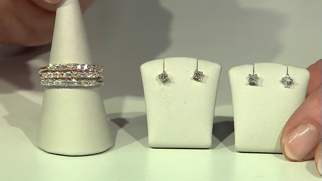 Video Zircon Silver Earrings